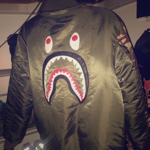 A Bathing ape bomber flight jacket wgm